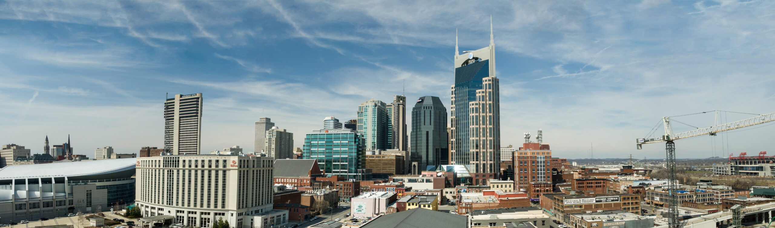 Nashville Skyline with Services header